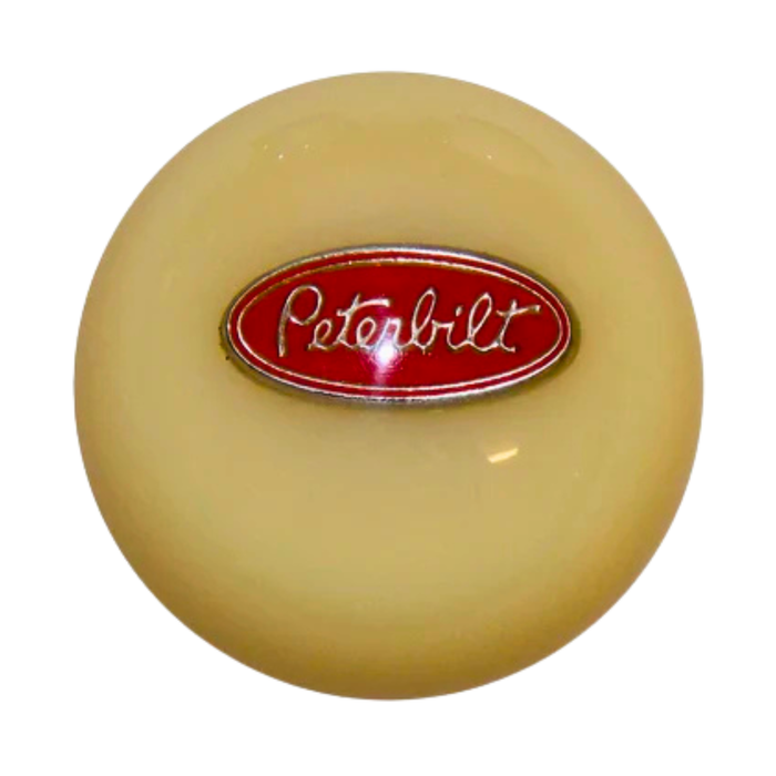 Peterbilt Solid Brake Knob Ivory | Twisted Shifterz