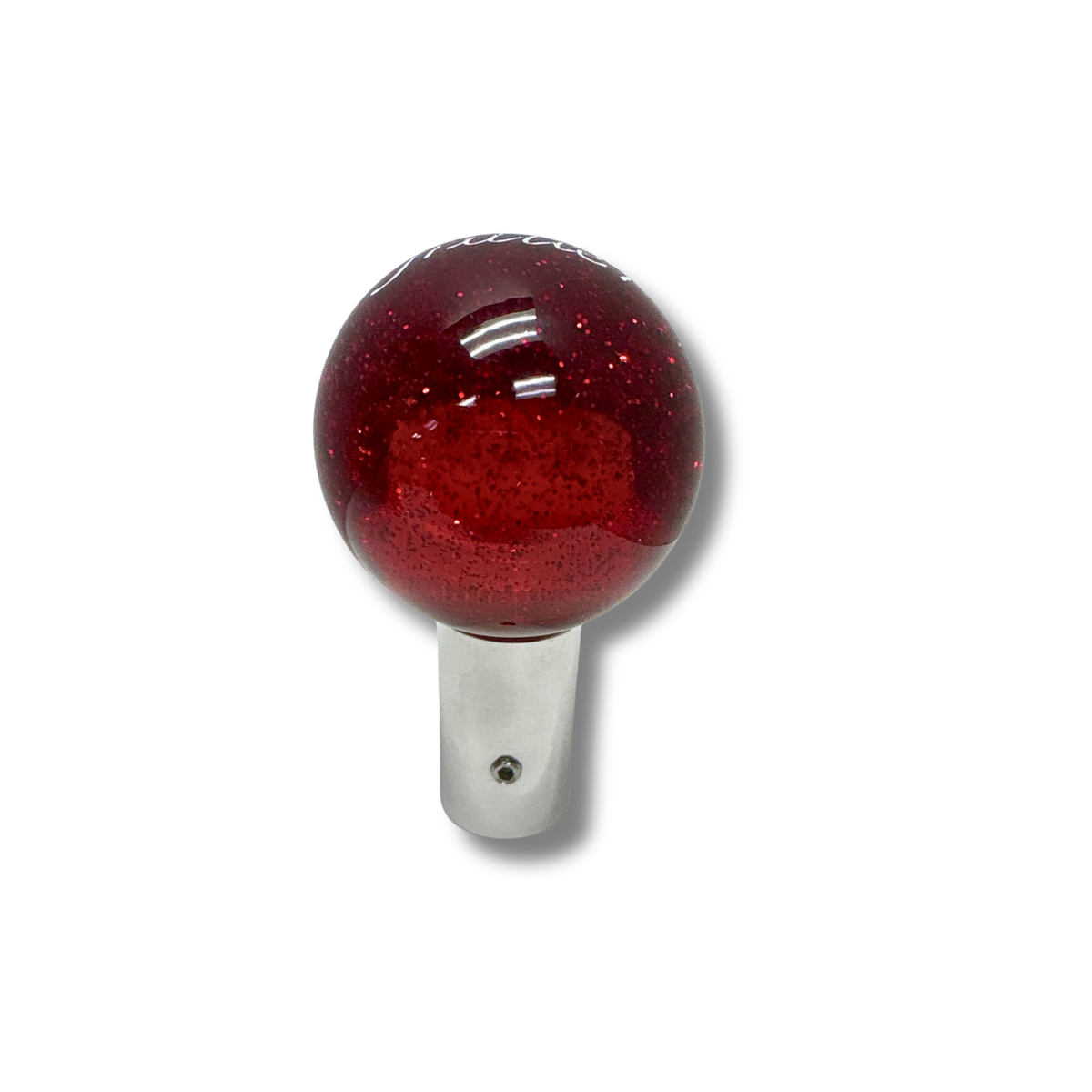 Red Glitter Trailer Brake Knob | White Engraving | Twisted ShifterZ
