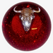 Shift Knob | Cow Skull Red Glitter | Twisted Shifterz