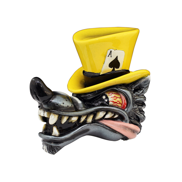 Top Hat Wolf Shift Knob Yellow | Twisted Shifterz