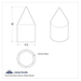 Spike Nut Cover | 1-1/8" x 2-13/16" | Chrome | United Pacific