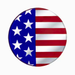 1-3/4″ Round Glossy Sticker | American Flag Design | United Pacific