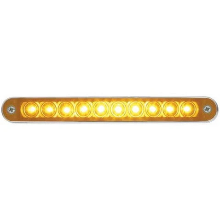 10 LED 6-1/2" Turn Signal Light Bar | Amber Lens Amber LED | United Pacific