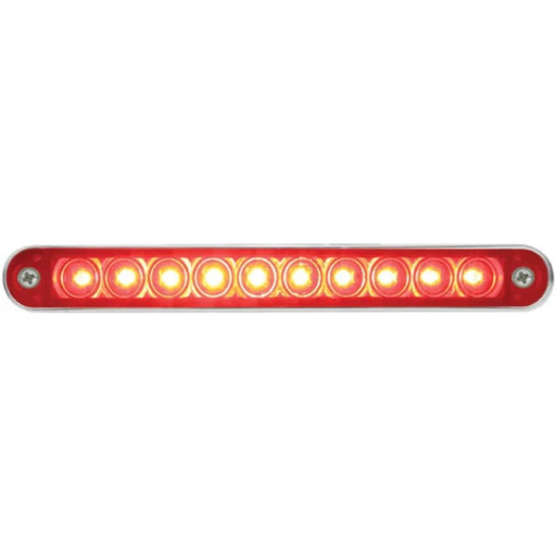 10 LED 6-1/2" Turn Signal Light Bar | Red Lens Red LED | United Pacific