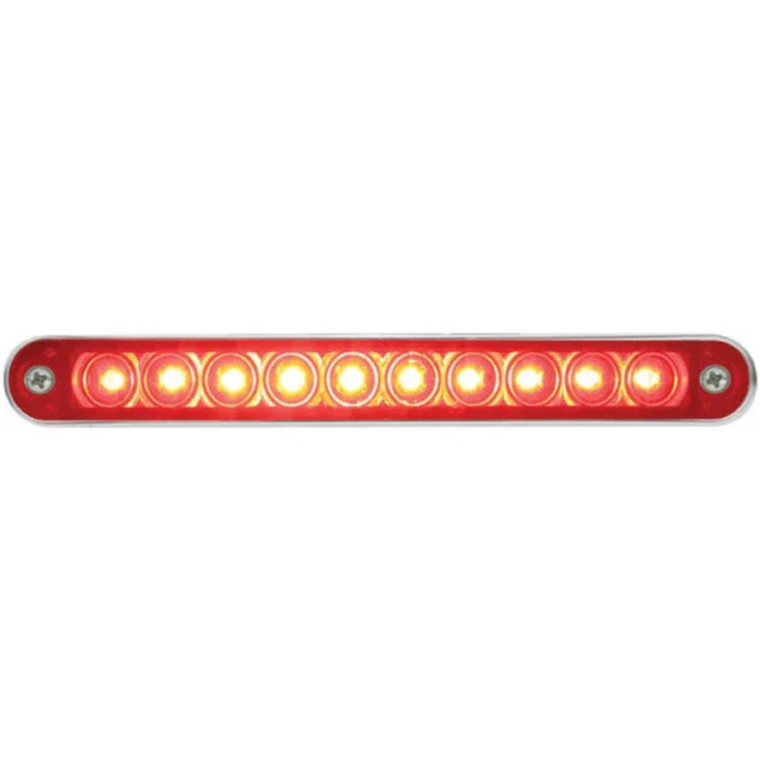 10 LED 6-1/2" Turn Signal Light Bar | Red Lens Red LED | United Pacific