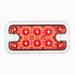 10 LED Dual Function Rectangular Light | Reflector Red / Clear Lens | United Pacific