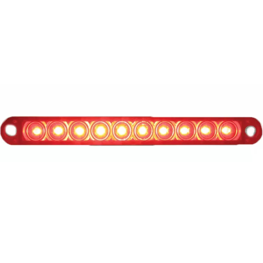10 LED 6-1/2" Stop, Turn & Tail Light Bar | Red LED | Clear Lens | United Pacific