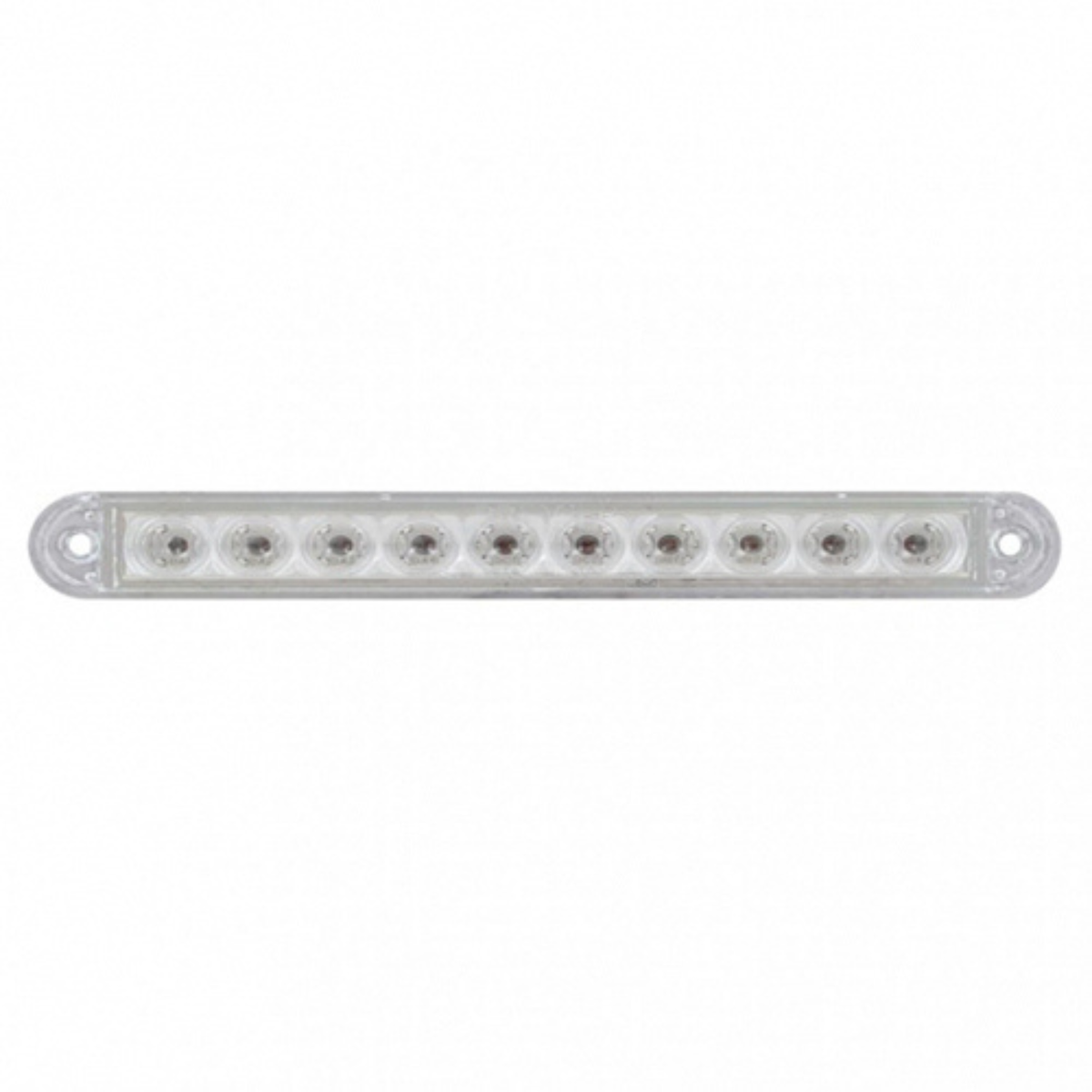 10 LED 6-1/2" Turn Signal Light Bar | Amber LED | Clear Lens | United Pacific