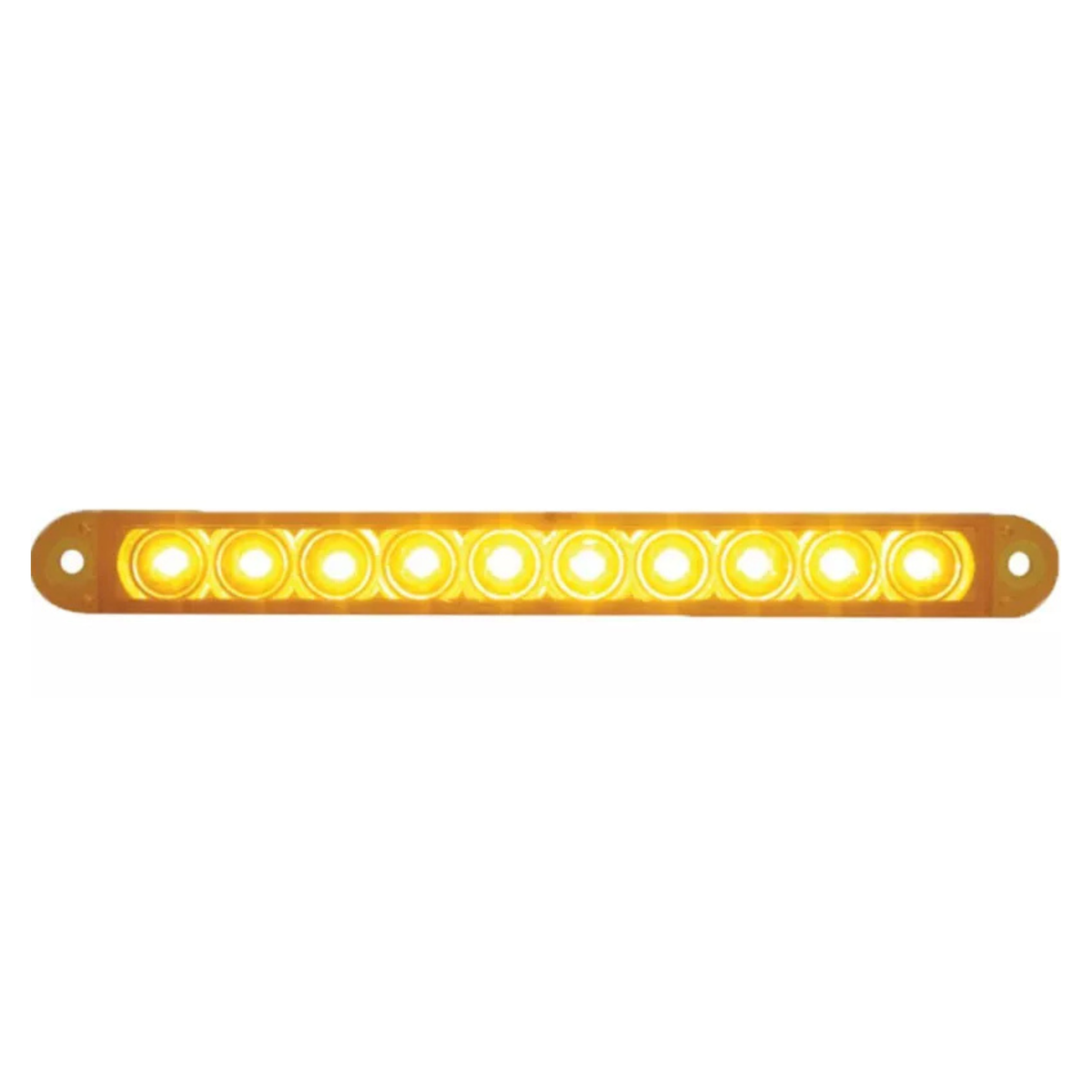 10 LED 6-1/2" Turn Signal Light Bar | Amber LED | Clear Lens | United Pacific