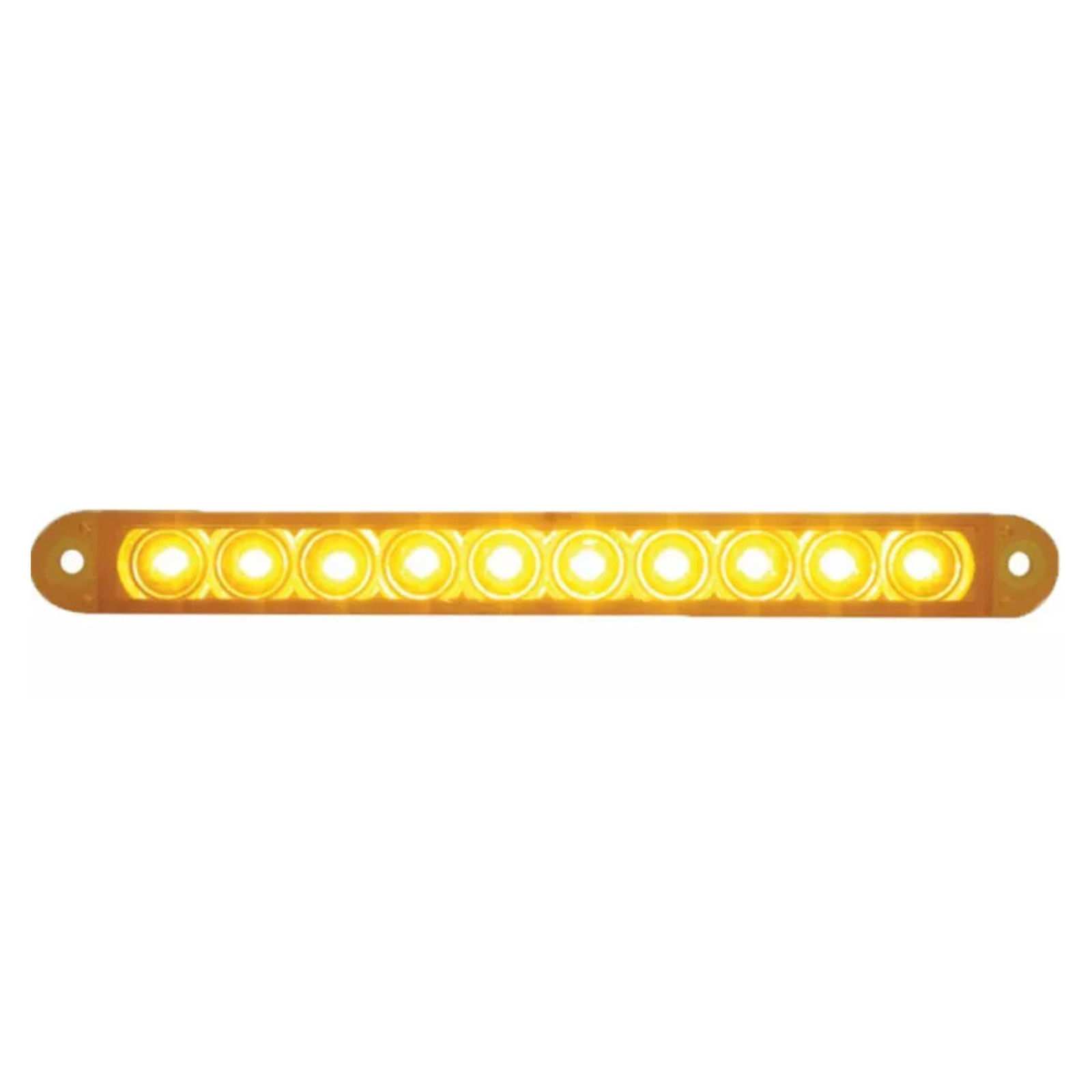10 LED 6-1/2" Turn Signal Light Bar | Amber LED | Clear Lens | United Pacific