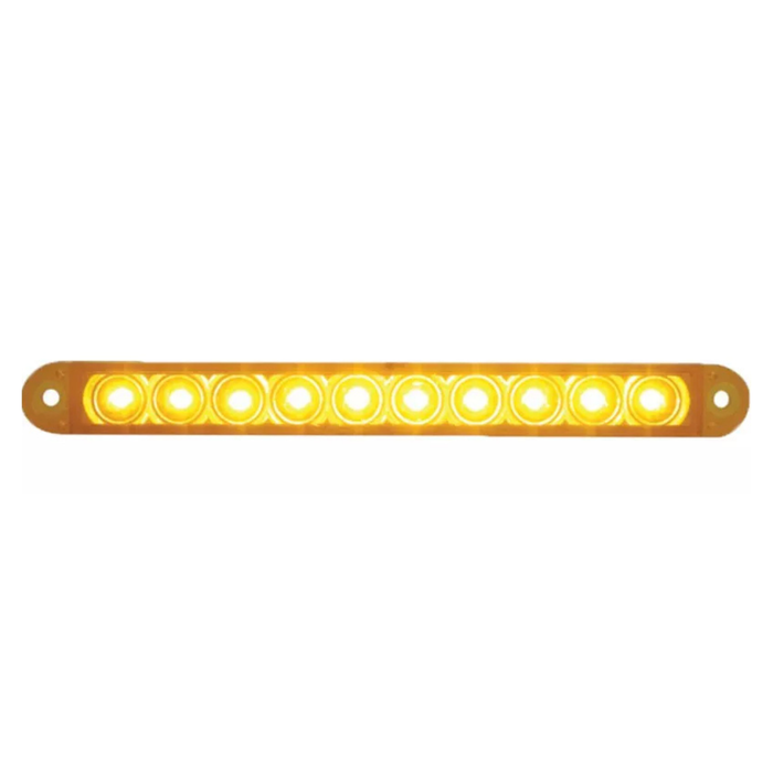 10 LED 6-1/2" Turn Signal Light Bar | Amber LED | Clear Lens | United Pacific