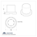 Flat Top Nut Cover | 11/16" x 15/16" | Chrome | United Pacific