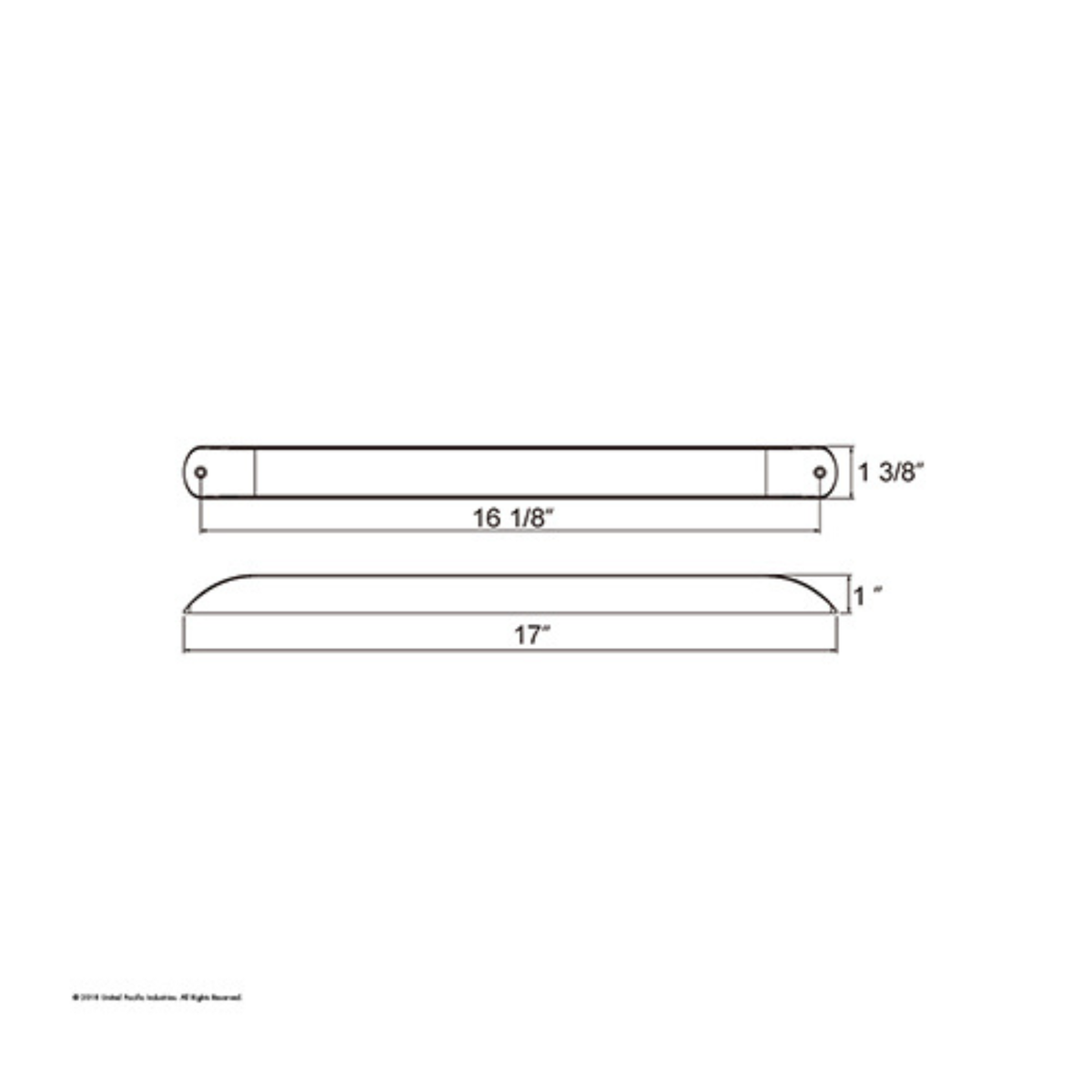 11 LED 17" Turn Signal Light Bar | Clear Red Lens | United Pacific