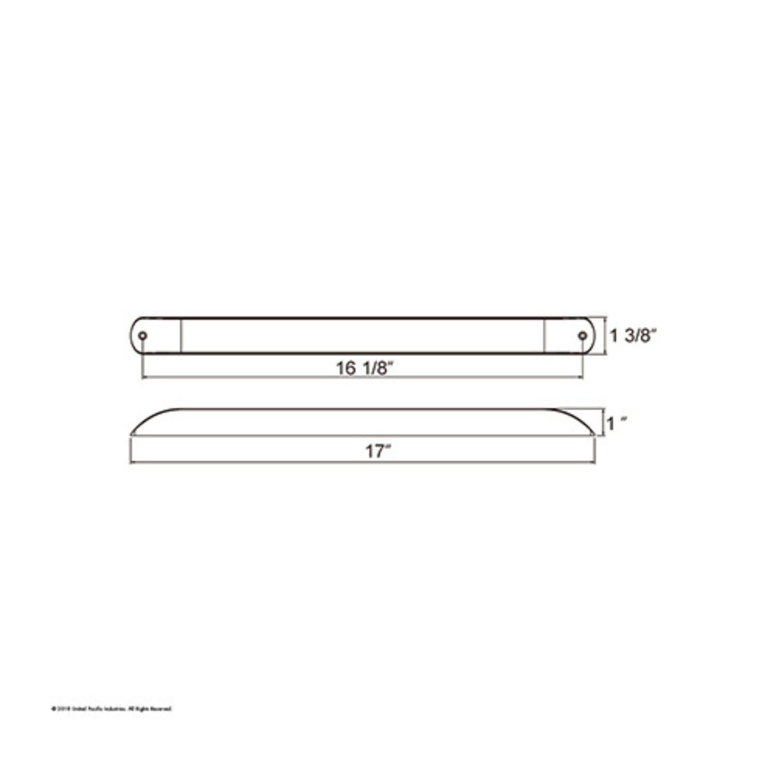 11 LED 17" Turn Signal Light Bar | Clear Red Lens | United Pacific