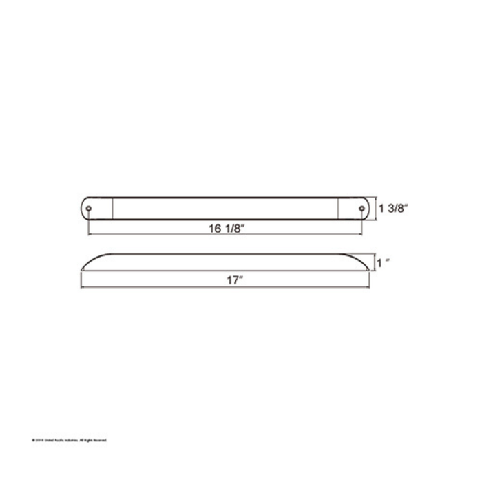 11 LED 17" Turn Signal Light Bar | Clear Red Lens | United Pacific