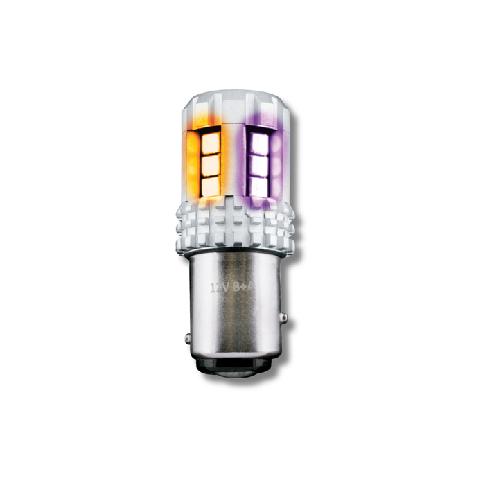 1157 Dual Color LED Bulb Amber Purple | United Pacific
