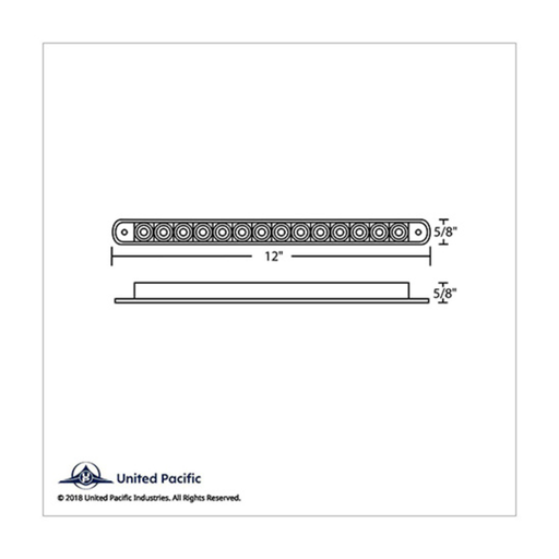 12 Inch LED Auxiliary Strip Light Bar White | United Pacific