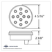 12 LED 4" Round Reflector Light | Stop Turn & Tail | Red LED Clear Lens | United Pacific