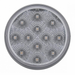 12 LED 4" Round Reflector Light | Stop Turn & Tail | Red LED Clear Lens | United Pacific