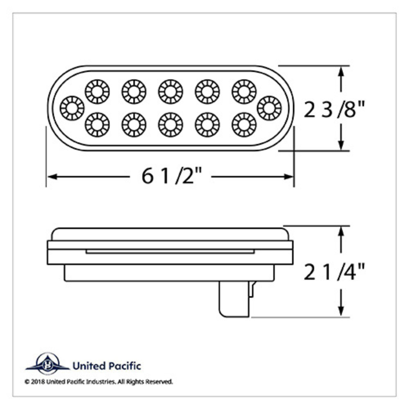 United Pacific 12 LED 6″ Oval Reflector Light (Stop, Turn & Tail ...