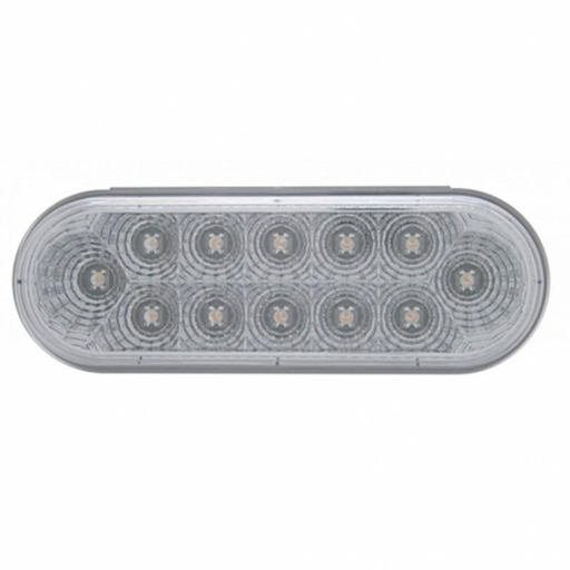 12 LED 6″ Oval Reflector Light (Stop Turn Tail) | Red LED | Clear Lens | United Pacific