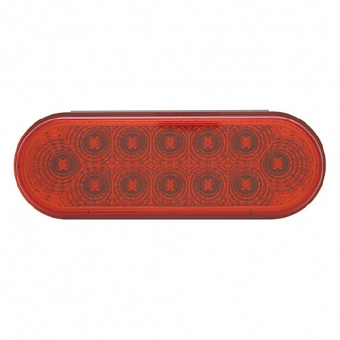 12 LED 6″ Oval Reflector Light (Stop Turn Tail) | Red LED | Red Lens | United Pacific
