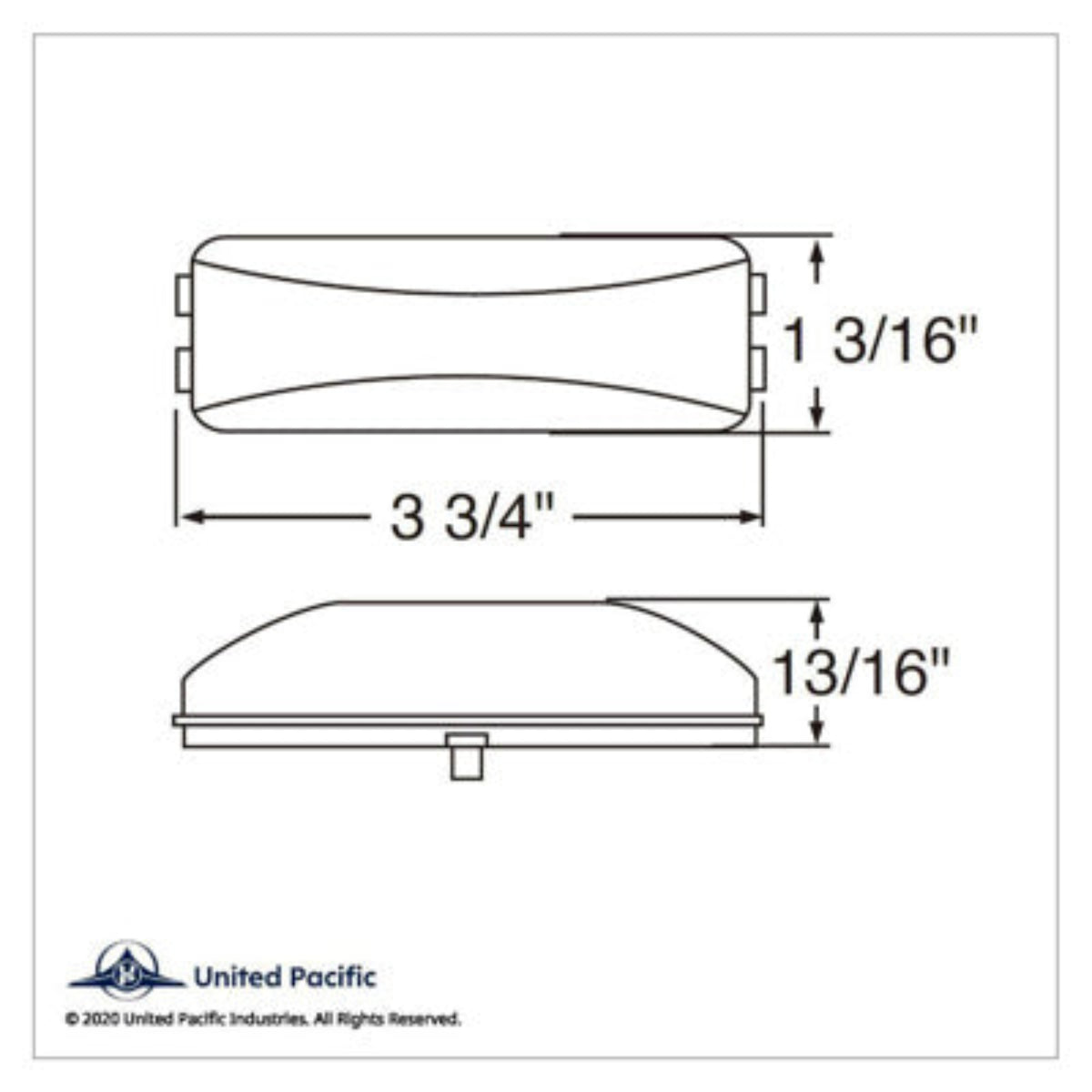 12 LED Rectangular Auxiliary Utility Light White LED Clear Lens | United Pacific