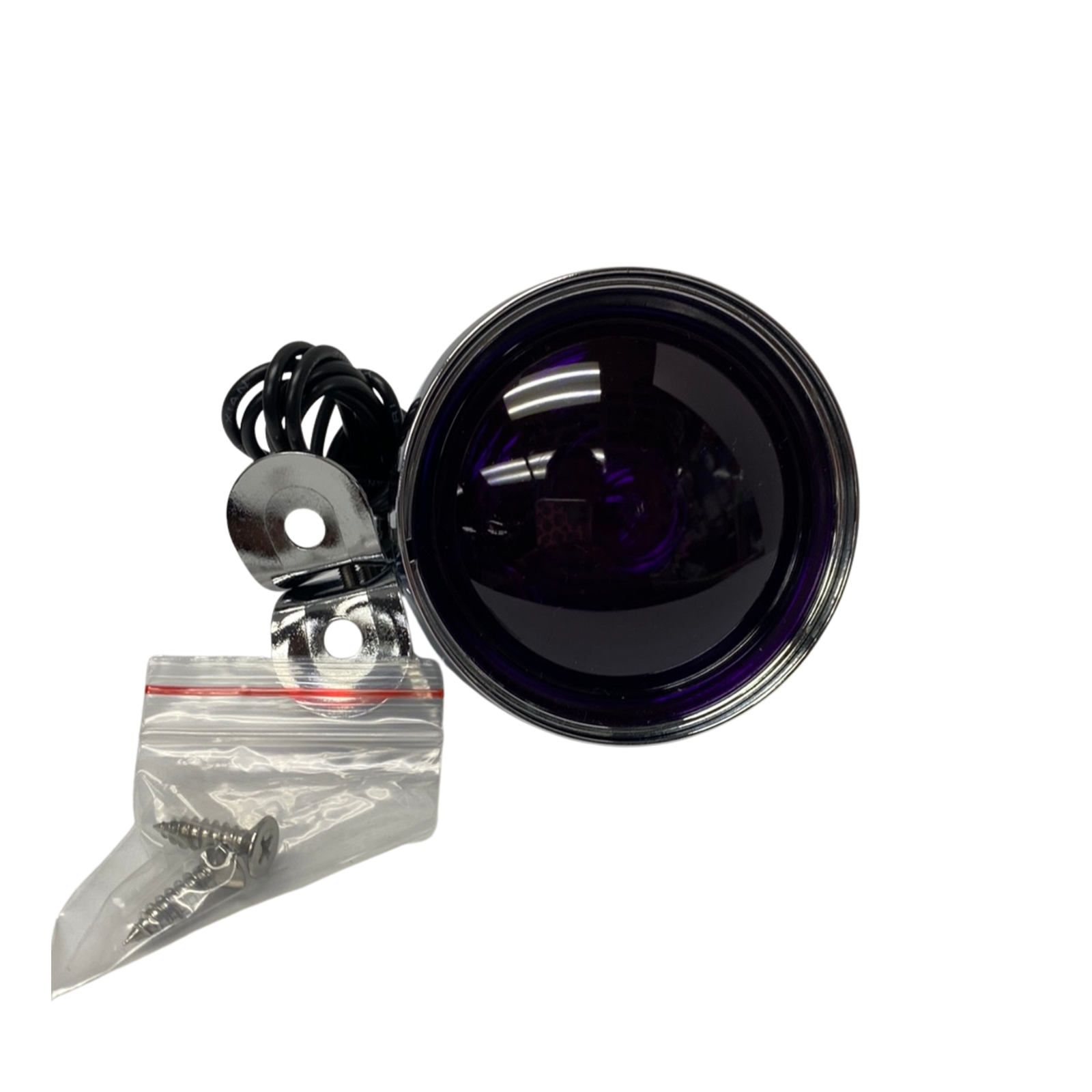 12 Volt Vintage Anti Glare Interior Purple Light | Chrome Housing | United Pacific