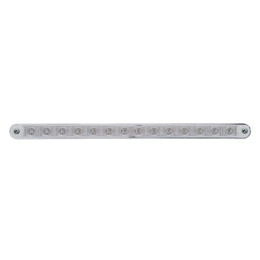 14 LED 12″ Auxiliary Strip Light with Bezel | Green LED Clear Lens | United Pacific