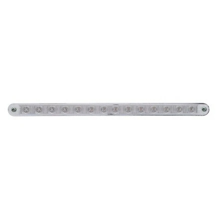 14 LED 12″ Auxiliary Strip Light with Bezel | Green LED Clear Lens | United Pacific