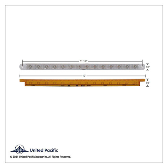 14 LED 12″ Light Bar | Amber LED Clear Lens | Turn Signal | United Pacific