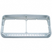 14 LED Chrome Rectangular Dual Headlight Bezel with Visor | White LED | Clear Lens | United Pacific
