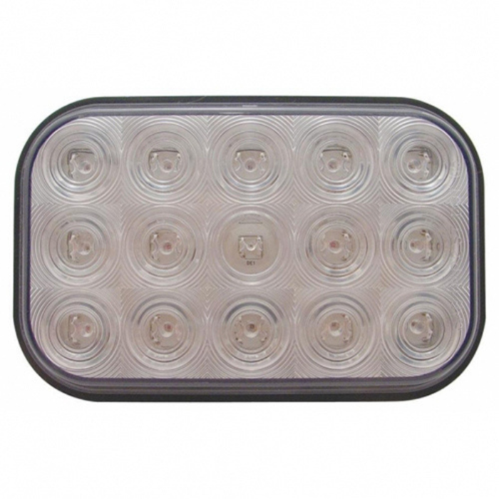 15 LED Rectangular Turn Signal Light | Red LED Clear Lens | United Pacific