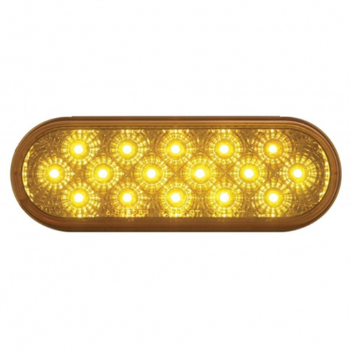 16 LED 6″ Oval Reflector Turn Signal Light | Amber LED | Amber Lens | United Pacific