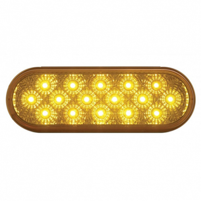 16 LED 6″ Oval Reflector Turn Signal Light | Amber LED | Amber Lens | United Pacific