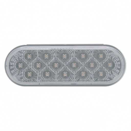 16 LED 6″ Oval Reflector Turn Signal Light | Amber LED | Clear Lens | United Pacific