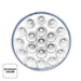 19 LED 4″ Round Double Fury Light | Stop & Turn | Red & White LED Clear Lens | United Pacific