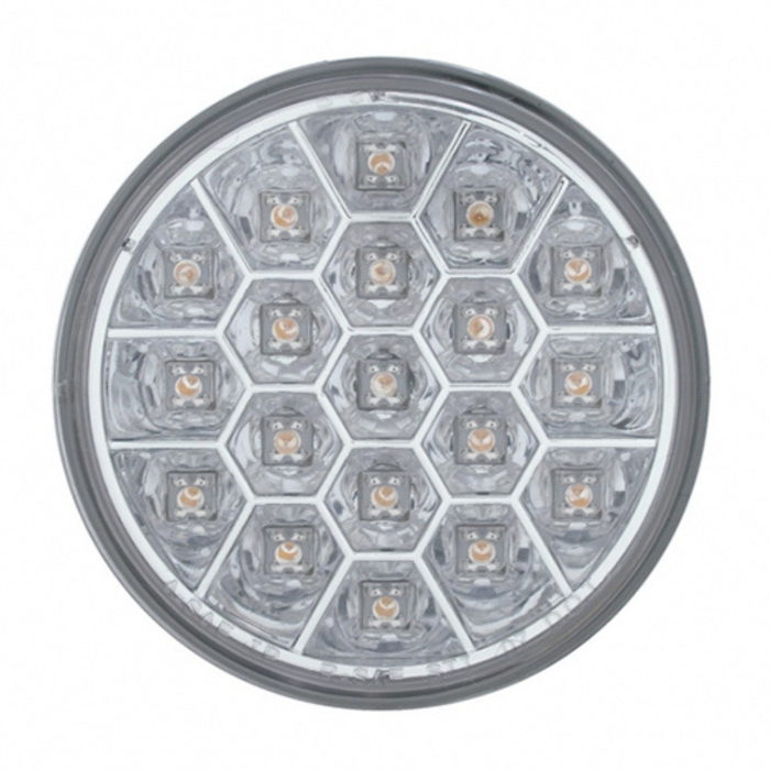 19 LED 4″ Round Reflector Light | Red LED | Clear Lens | United Pacific
