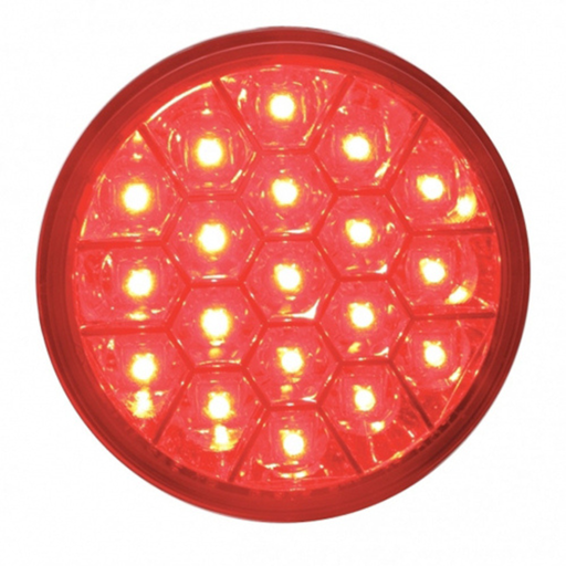 19 LED 4″ Round Reflector Light | Red LED | Red Lens | United Pacific