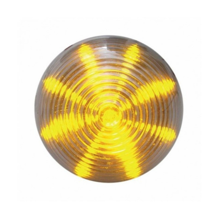 2 1/2 Inch Beehive Clearance Marker Light | Clear Lens Amber LED | United Pacific