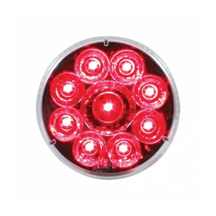 2 1/2 Inch Round Reflector Light | Clear Red | United Pacific