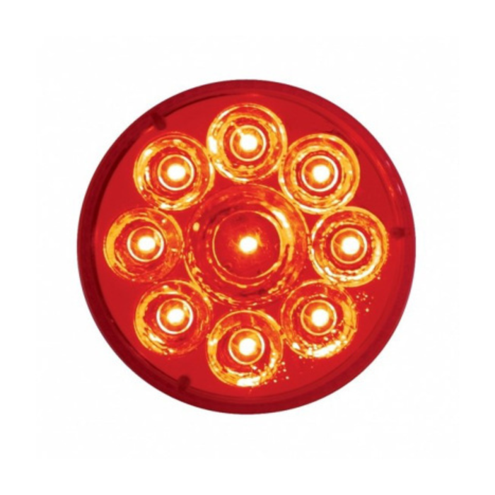 2 1/2 Inch Round Reflector Light | Red | United Pacific