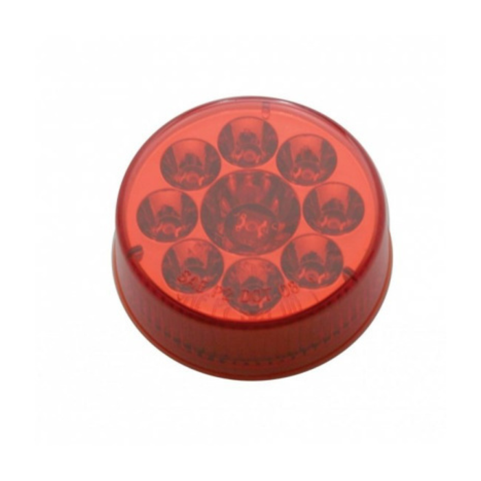 2 1/2 Inch Round Reflector Light | Red | United Pacific