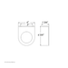 2-1/2" Black Light Bracket with Flange | 1 Hole | Stainless Steel | United Pacific