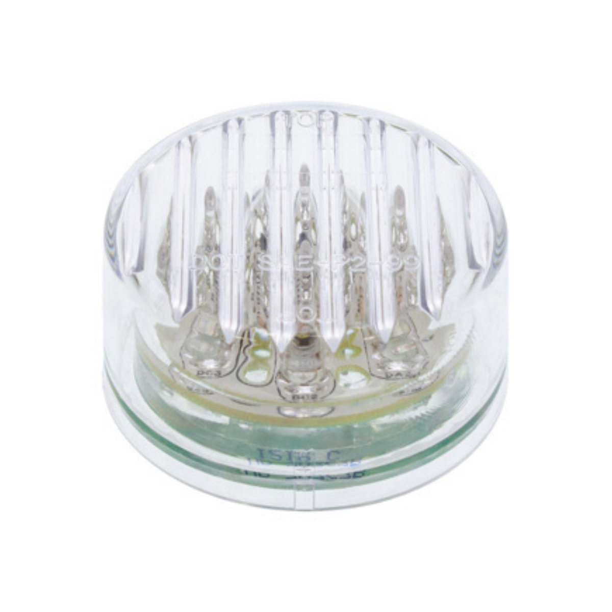 2 Inch Amber Round Clearance Marker Light | Clear Amber | United Pacific