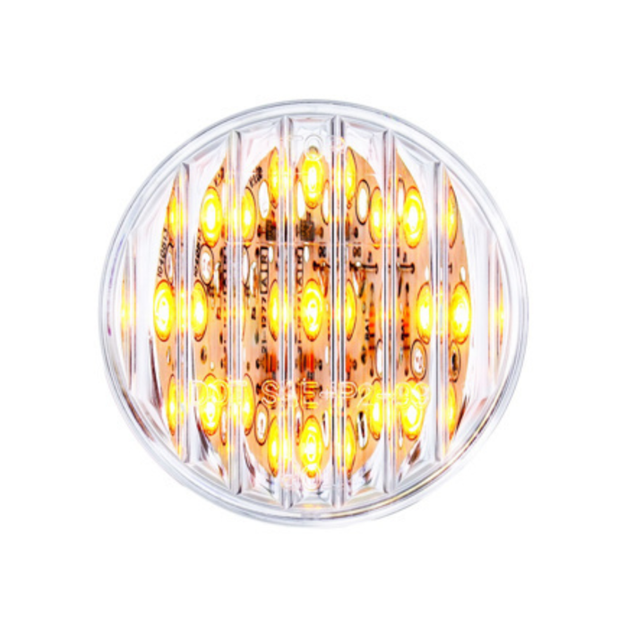 2 Inch Amber Round Clearance Marker Light | Clear Amber | United Pacific