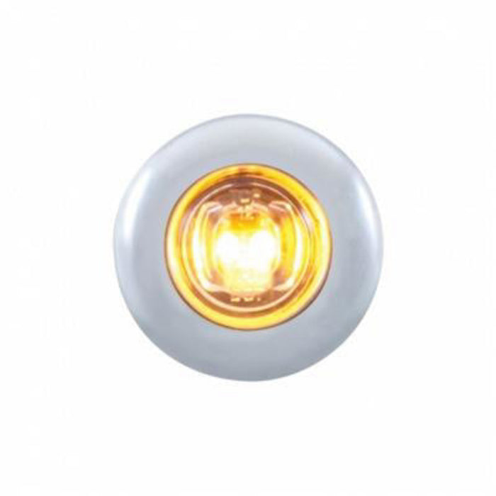 2 LED Mini Clearance Marker Light Clear Lens Amber LEDs | United Pacific
