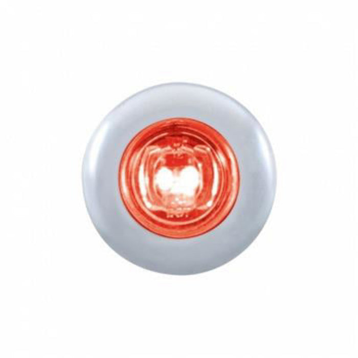 2 LED Mini Clearance Marker Light Clear Lens Red LEDs | United Pacific