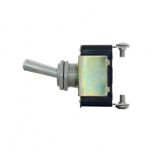2 Pin 10 Amp 12V DC On-Off Metal Toggle Switch | 2 Screw Terminals | United Pacific