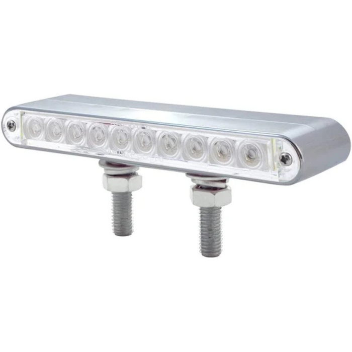 20 LED 6-1/2" Double Face Light Bar | Clear Lens Amber & Red LED | United Pacific